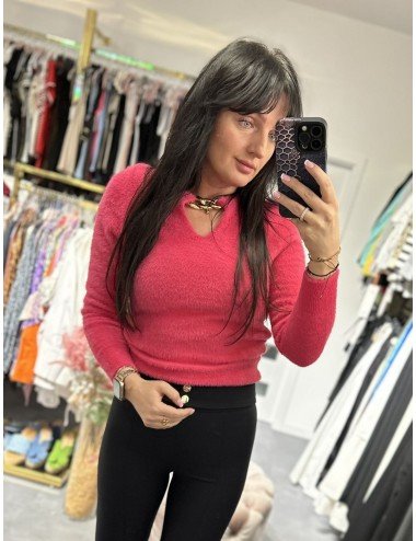 Różowy sweter alpaka // 2865