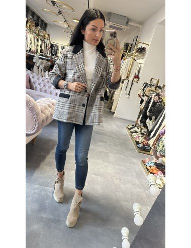 Ciepła marynarka w kratkę od HaveOne // 2898*