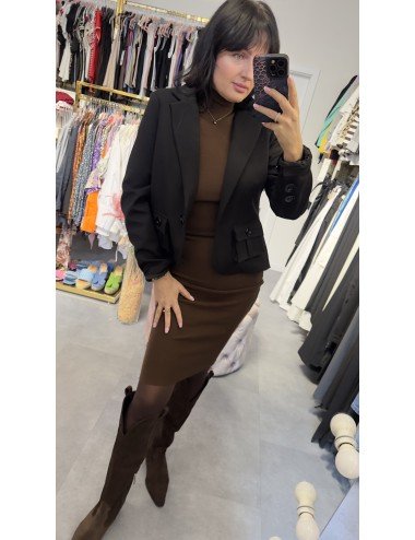 Czarny krótki żakiet // 2929