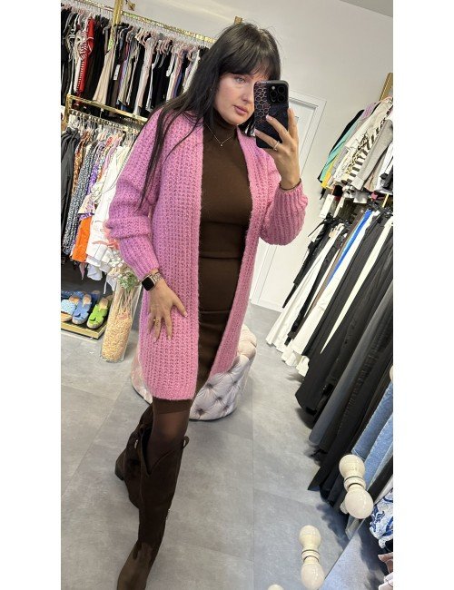 Różowy Sweterek od ViCOLO, kardigan // 2934