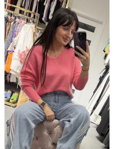 milutki różowy sweterek alpaka, wełna // 2966