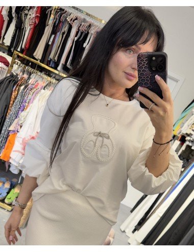 Biała bluza z misiem // 2974