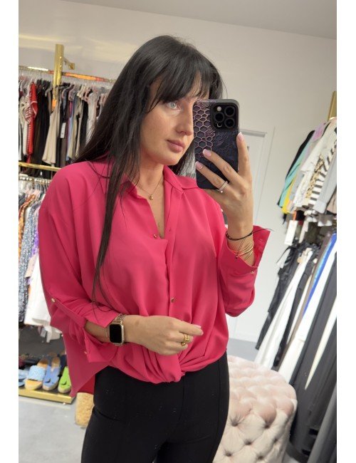 Różowa elegancka koszula na długi rękaw // 3000