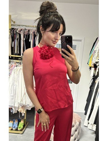 Czerwona bluzka na ramiączka // 3067