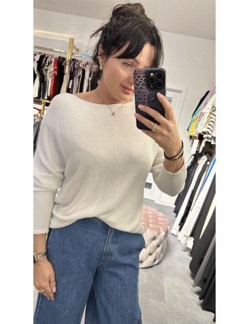 Biały cienki sweterek od Ana Caselli // 3077