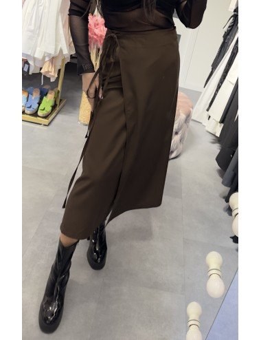 Brązowa wiązana spódnica HaveOne // 3142