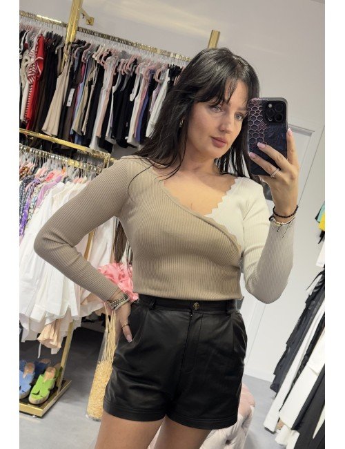 Dzianinowe body w dwóch kolorach // 3217