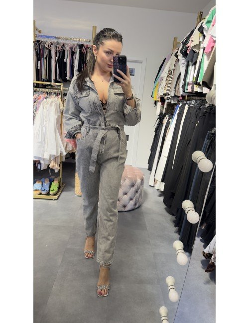 Szary jeansowy kombinezon // 3275
