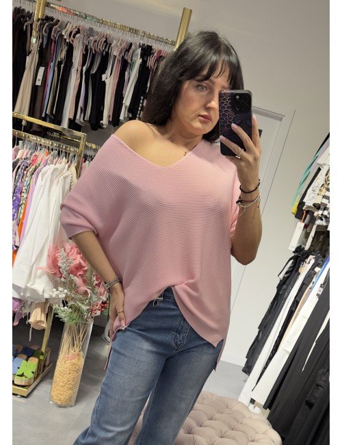 Różowa koszulka od Kontatto // 3313