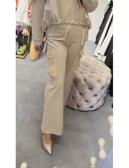 Beżowe Spodnie od HaveOne // 3327