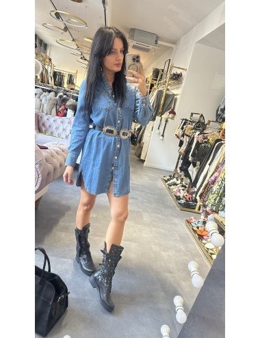 Jeansowa jasna sukienka // 3351