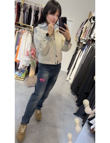 cekinowa bluza bomberka // 3385