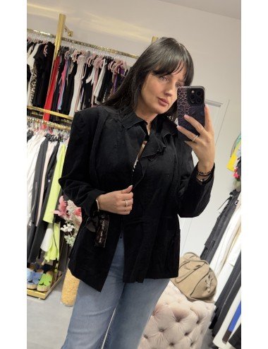 czarny bawełniany żakiet // 3410