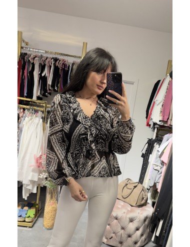 koszula czarno-biała // 3459