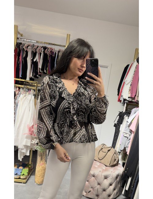 koszula czarno-biała // 3459