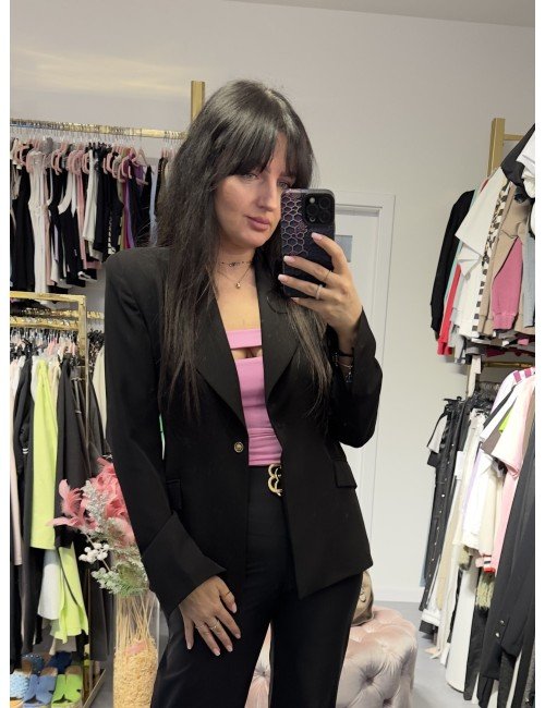 czarny żakiet od Monique Garconne // 3464