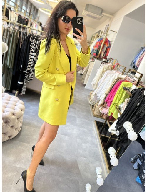 Żółty bawełniany żakiet // 3515