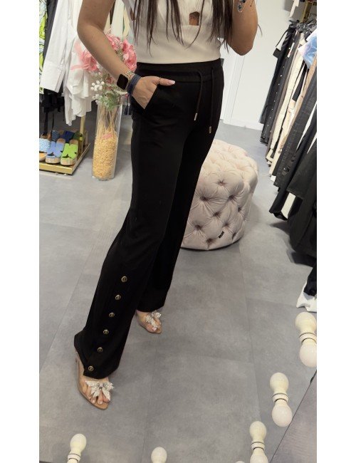 Czarne bawełniane spodnie // 3585