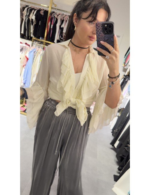 Koszula od Kontatto, bawełna i jedwab // 3612