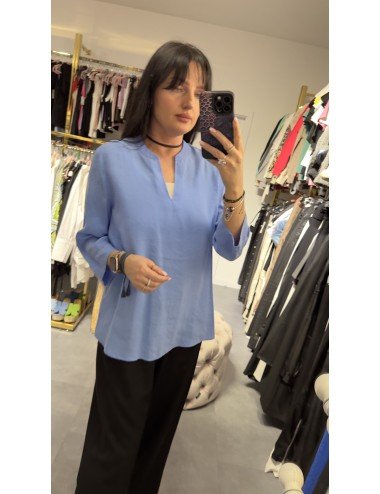 Błękitna luźna koszula // 3623