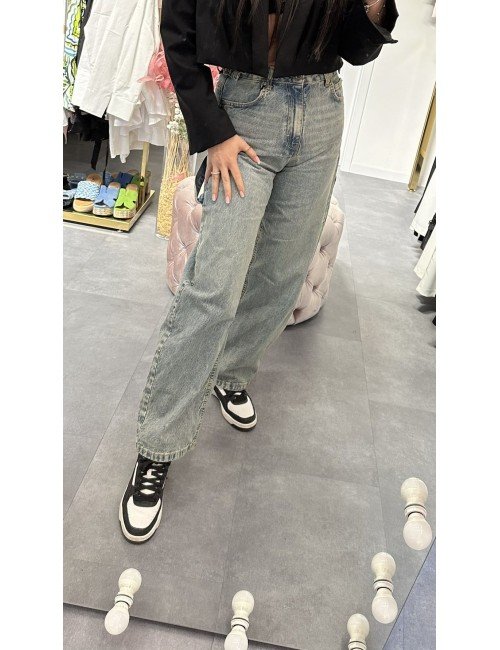 Jeansy Damskie Souvenir Wide Leg Bawełna Jasny Jeans Włoskie | [Nazwa Twojego Sklepu]