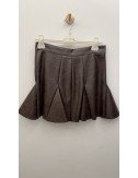 Brązowa spódnica z ekoskóry // 3673