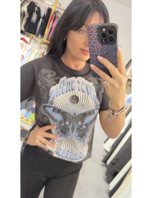 Bawełniany T-Shirt z nadrukiem // 3696