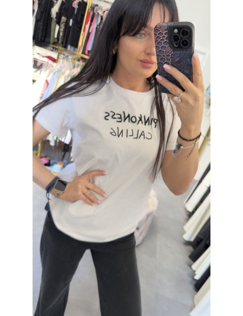 Biały Bawełniany T-Shirt od Pinko // 3770