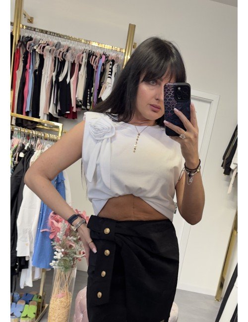 Bawełniana biała bluzka od Kontato // 3789