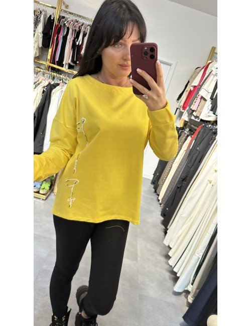 Żółta bawełniana bluza // 3896