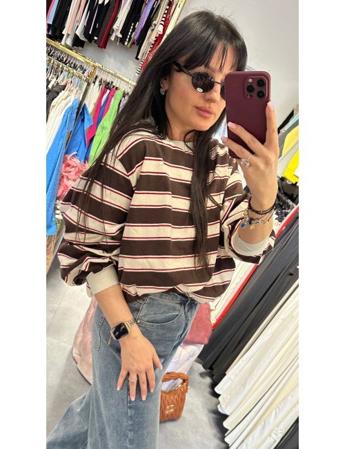 Bawełniana bluza od Lumina w paski // 3946