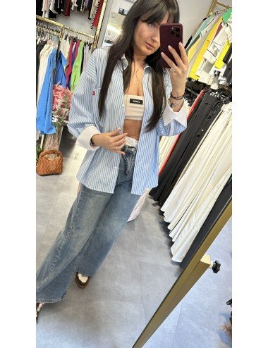 Bawełniana koszula w paski // 3953