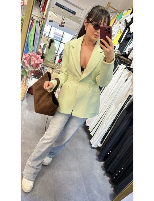 Zielony żakiet taliowany // 3965*