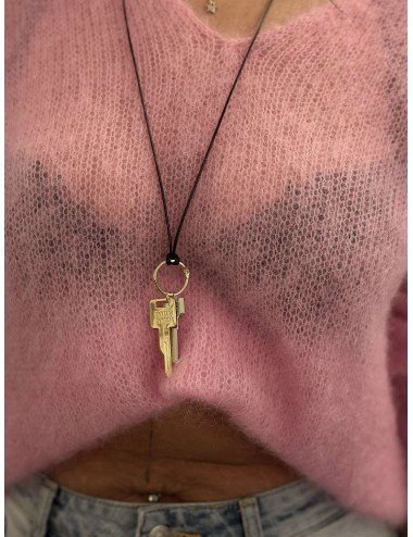 Łańcuszek z kluczami, skóra naturalna // 3986*