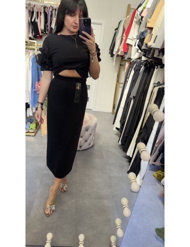 Czarna ołówkowa spódnica // 4015