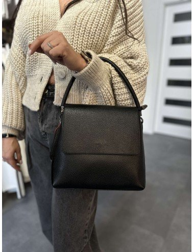 skóra naturalna - czarna torba // 2259