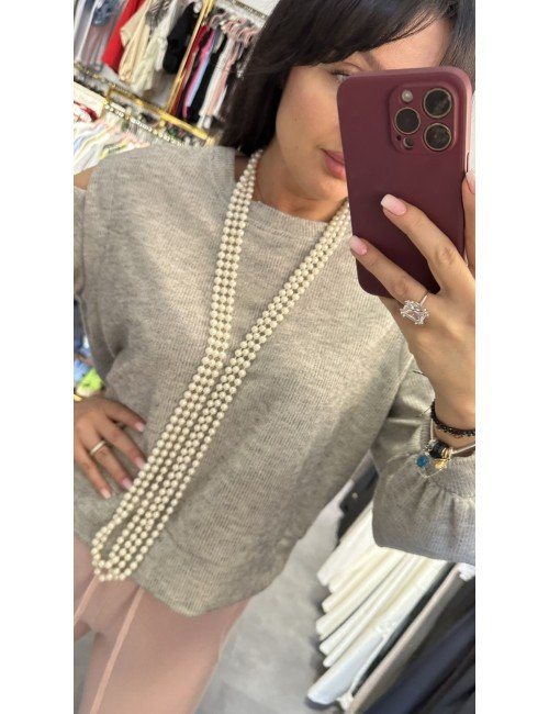 Sweter od HveOne ze sznurem perełek // 4096