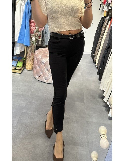 Czarne spodnie bawełniane // 4102