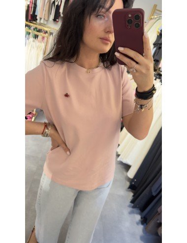 T-shirt premium z haftem wisienki – bawełna, styl, komfort