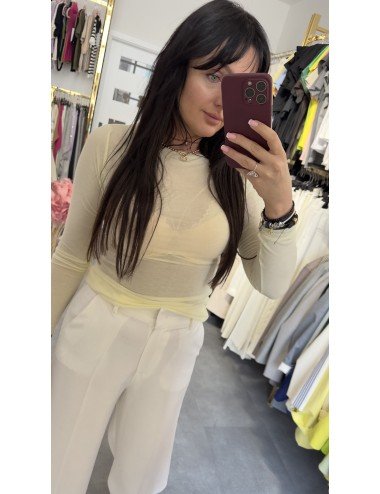 Elegancka bluzka z długim rękawem – luksus wiskozy i jedwabiu | Made in Italy