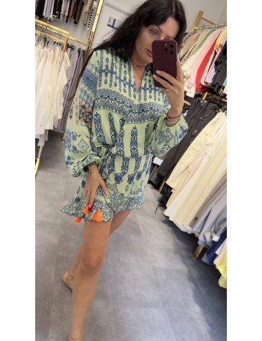 Elegancka Sukienka z Bawełny i Jedwabiu – Jasnozielona na Wiosnę i Lato