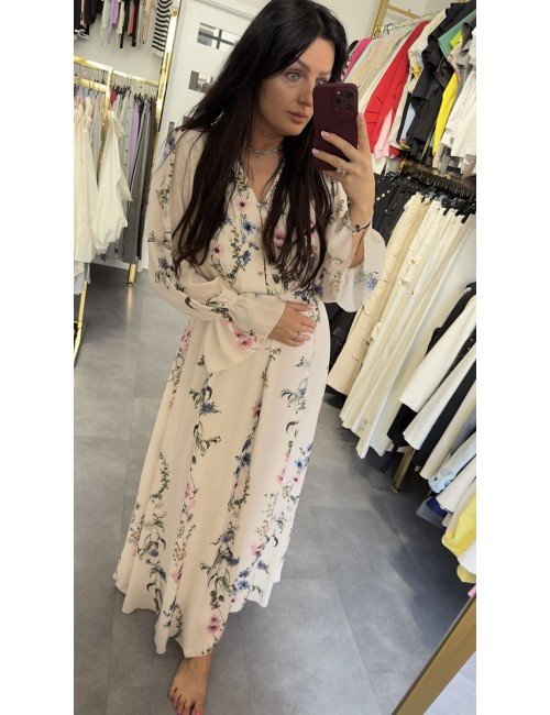Zwiewna sukienka maxi ViCOLO w kwiatowy wzór – romantyczny styl na każdą okazję