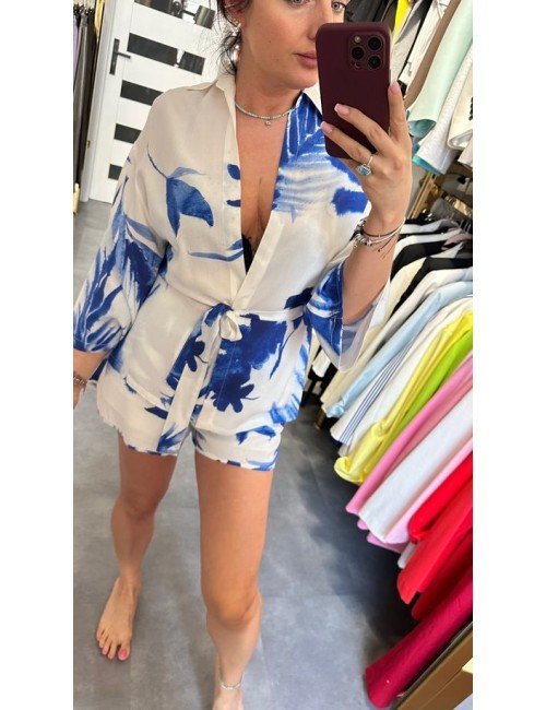 Letni komplet IMPERIAL z koszulą i szortami z wiskozy – włoski styl i komfort