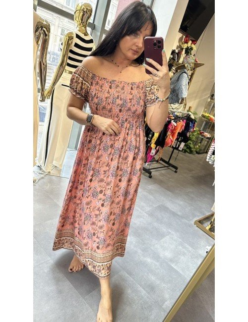 Romantyczna sukienka boho midi w kwiaty| AdoreDanew
