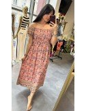 Romantyczna sukienka boho midi w kwiaty| AdoreDanew