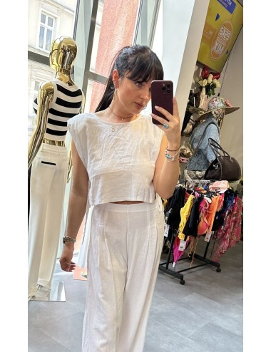 Bluzka Biała HaveOne | Len Wiskoza | Włoska Marka | Komfortowa Letnia