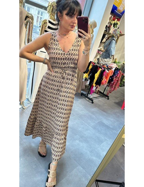 Sukienka Maxi Wiskozowa Wzór Geometryczny | Lekka Sukienka na Ramiączkach | Sukienka Letnia Damska | [Nazwa Twojego Sklepu]