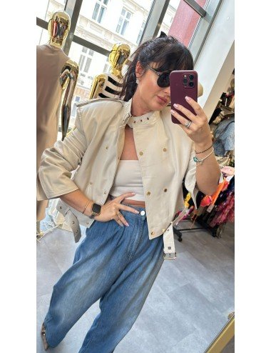 Kurtka AdoreDanew – Krótka Skórzana – Niezwykle Miękka Skóra Naturalna // 4584**