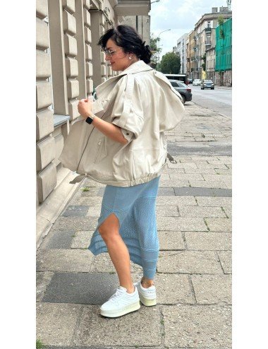 Skórzana kurtka biker damska AdoreDanew – czarna, beżowa, cappuccino