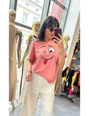 T-shirt Bawełniany Emotikon Biały Granatowy Masełkowy Brzoskwiniowy | Sklep [Nazwa Twojego Sklepu]